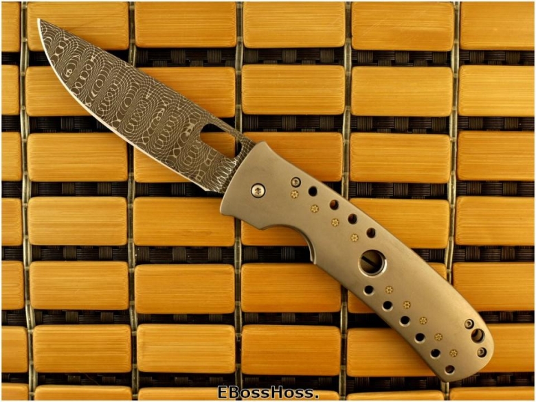 Tom Mayo Large TnT w/Damascus &amp; Mosaic Pins